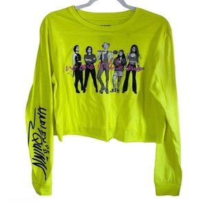 Neon Green Graphic Crop Top